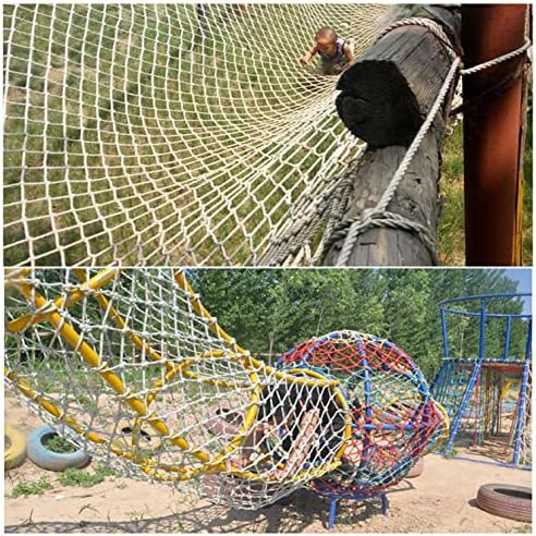 FLECHZAO Kenevir Halat Net Ağır kargo ağı Merdiven Çit Dekor Çocuk Tırmanma Oyun Alanı Net Bahçe Korkuluk Güvenlik Koruyucu Net